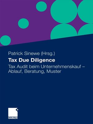 cover image of Tax Due Diligence